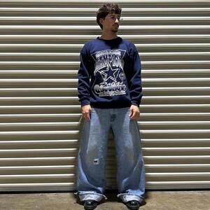 Vintage 1993 Dallas Cowboys Navy Blue Super Bowl champions crewneck sweatshirt